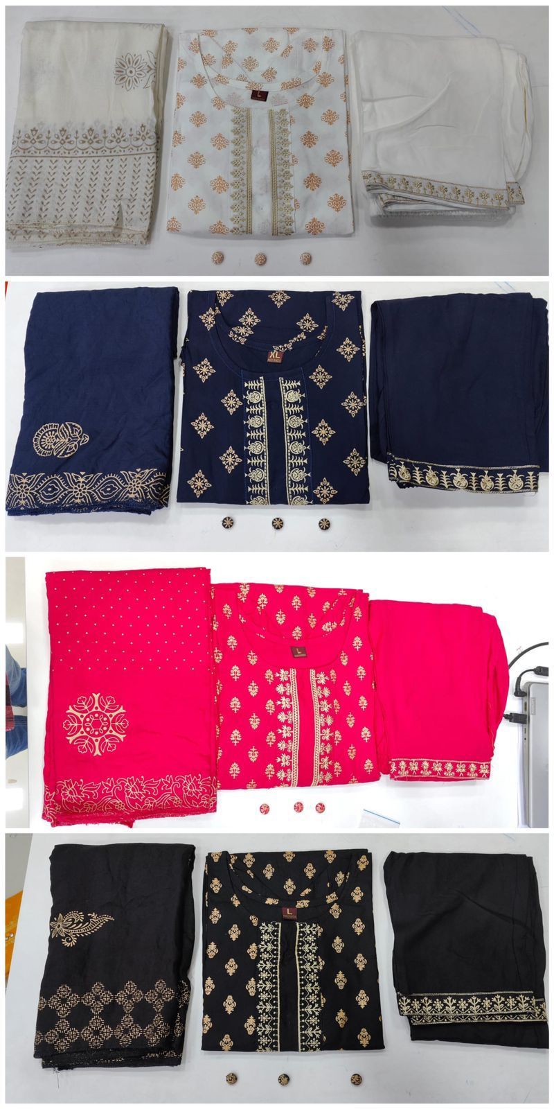 Boondi 2 By Kiya Rayon Printed Kurti With Bottom Dupatta Catalog